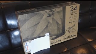 Unboxing video insignia 24 inch LED tv [upl. by Ylrebmek]