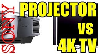 SONY 4K TV vs SONY 1080p Projector  Unboxing  Review [upl. by Hylan]