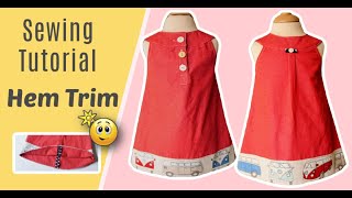 Sewing Tutorial Surprise Hem Trim for the Kitty Dress [upl. by Nnomae172]