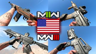 All HIDDEN Weapons Showcase in Modern Warfare 3 and Modern Warfare 2 Part 1  ALL American Weapons [upl. by Launcelot]