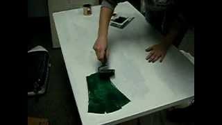 Painting a Laminated Countertop or Cabinet  2 Coats Durable Oil Base [upl. by Nyleuqcaj]