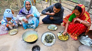 কম খরচে ইলিশের স্বাদে মাছ সেদ্ধ সঙ্গে বাগানের টক পালংশাক দিয়ে মাছ রান্না  Low cost hilsha recipe [upl. by Gan942]