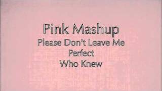 Pink Mashup Please Dont Leave Me Who Knew Perfect [upl. by Lekim]