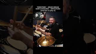 TERRITORY  MIDDLE SONG DRUM BREAK  IGOR CAVALERA  HOW TO PLAY IT [upl. by Mossman]