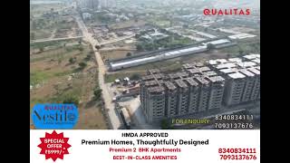 Qualitas Nestilo is a set of 2 and 3 BHK premium apartments Osman Nagar Tellapur Hyd  8340834111 [upl. by Enitnatsnoc]