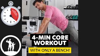 Quick 4 Minute Core Workout 4 Simple Exercises [upl. by Demmer258]