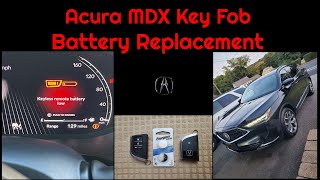 20222025 Acura MDX Key Fob  Battery Replacement  Easy DIY  Step by Step [upl. by Nylsej]