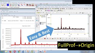 Plot FullProf Rietveld Refinement Graph in Origin  Import Refinement data into Origin [upl. by Bocaj502]