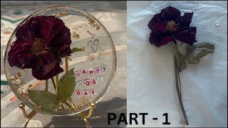 How to Preserve Roses in Resin  Preserving Real Flowers in Resin Tutorial  Resin Art Resin Crafts [upl. by Lakin856]