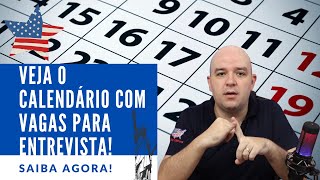 Datas para Entrevista do Visto Americano  Calendário oficial do Consulado Americano Atualizado [upl. by Askwith]