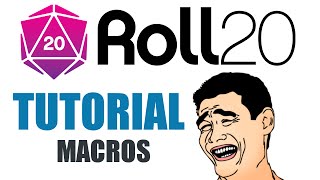 TUTORIAL Como criar Macros no Roll20 [upl. by Jedediah]