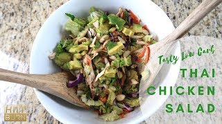 Low Carb Thai Chicken Salad  HIITBURN Carb Cycling Recipes [upl. by Eidissac]