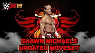 WWE 2K19 Shawn Michaels Updated Moveset [upl. by Seiber]