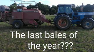 Removing bales from the big square baler [upl. by Haraj]