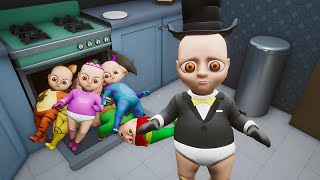 I Prank 7 Twin Yellow Babies  Baby in Yellow Christmas [upl. by Allyn]