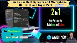 How to use Both Speaker and Microphone with one input port in macbook and macmini  codemicros [upl. by Arne]