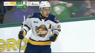 2025 NHL Draft Top prospect Malcolm Spence D1 season Highlight reel tape with Erie in the OHL [upl. by Yatnod931]