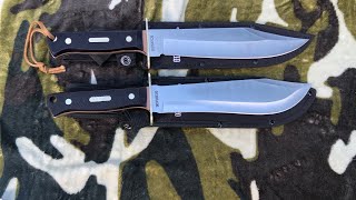 Schrade Old Timer Bowie Knives  Do They Warp  Model  1105594 and  1091981 [upl. by Ahsienom143]