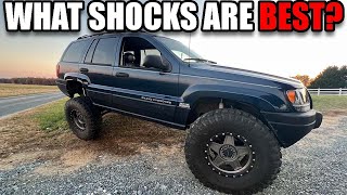 THE BEST SHOCKS FOR YOUR LIFTED JEEP WJ [upl. by Assiram138]