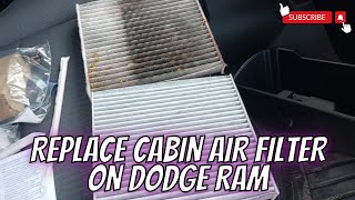 HOW TO REPLACE YOUR CABIN AIR FILTER  DODGE RAM [upl. by Willin]