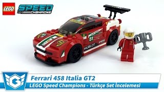 LEGO Speed Champions  Ferrari 458 Italia GT2  Türkçe LEGO İncelemesi  Set 75908 [upl. by Llenrag747]