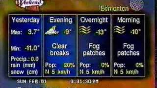 Feb 1 1998 Weekend Local Forecast [upl. by Euqinwahs]