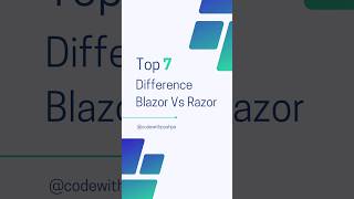 Blazor Vs Razor NET the different blazor net8 [upl. by Baggett240]