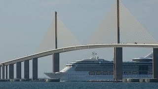 Brilliance of the Seas Under Sunshine Skyway Bridge Tampa 2015 [upl. by Elsi]