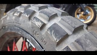 17 inch TKC 80Kenda Big Block Supermoto Review [upl. by Zetrok737]