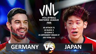 Germany vs Japan  Mens VNL 2024 [upl. by Marozik]