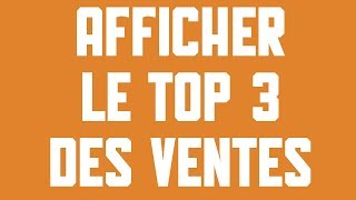 Afficher le Top 3 des ventes automatiquement [upl. by Nashoma]