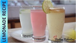 Lemonade  3 Refreshing Ways  Easy Homemade Lemon Drinks Recipe  Shikanji [upl. by Jeanna]