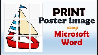 How to print enlarge images into multiple pages using microsoft word for beginners [upl. by Bohner904]