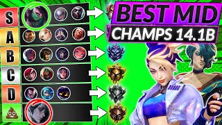 NEW MID LANE Champions TIER LIST for 141  LoL Season 14 Meta Guid [upl. by Anerok]