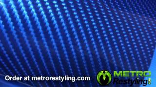 Blue 3d Carbon Fiber Vinyl Film metrorestylingcom [upl. by Nemaj]