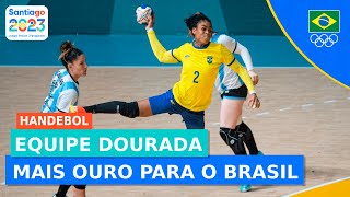 JOGOS PAN AMERICANOS l HANDEBOL FEMININO CONQUISTA OURO E SE GARANTE VAGA PARA PARIS 2024 [upl. by Anauqahc]