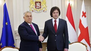 quotGefälschtequot Wahl in Georgien Was macht Ungarns Orban in Tiflis [upl. by Nerol436]