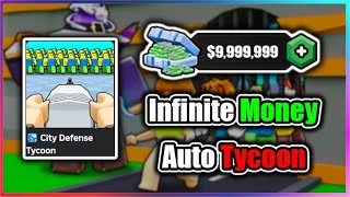 💸OP City Defense Tycoon Script  Infinite Money  Auto Tycoon [upl. by Baal581]