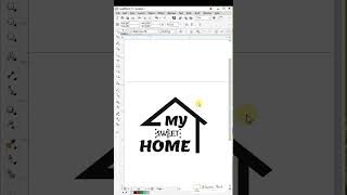 My sweet home logo logo logodesign coreldraw coreldrawtutorial home khushitechtutorials [upl. by Nahtanoy885]