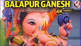 Balapur Ganesh Shobha Yatra  4K Video  Balapur Ganesh 4K Video  Ganesh Nimajjanam 2023  V6 News [upl. by Naujak10]