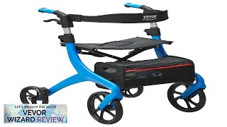 VEVOR Folding Rollator Walker for Seniors and Adults Lightweight Aluminum Rolling Walker Review [upl. by Debera]