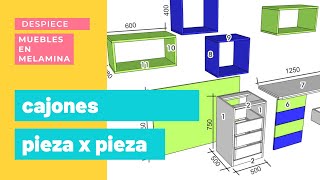 Como instalar cajones en un mueble de melamina [upl. by Yrgoerg]