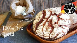 100 Rye Bread with Sourdough  No wheat added ✪ MyGermanRecipes [upl. by Rosanne313]