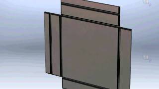 Alucobond Paneel with SolidWorks  wwwpsmetalltechnikch [upl. by Anigroeg259]