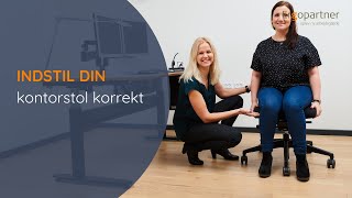 Sådan indstiller du din kontorstol rigtigt til dig [upl. by Asilam346]