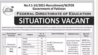 Educators Jobs under Federal Government  Last Date 24112024 [upl. by Emmalyn]