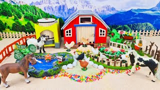 Top the most Creative Build Miniature Farm  Barn for Chicken Horse  Ducks Pond  Cattle Farm [upl. by Cort]