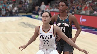 Indiana Fever vs New York Liberty  WNBA Today 7624 Full Game Highlights NBA 2K24 Sim [upl. by Nnomae]