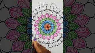 Colorful mandala art  How to draw mandala art for Beginners  satisfying creativeart shorts [upl. by Cran]