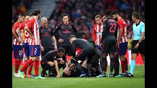 Laurent Koscielny injury WATCH moment Arsenal star suffers horror Achilles problem [upl. by Troxell937]